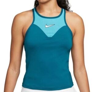 NIKE | Women's Teal NikeCourt Dri-Fit Slam Mesh Athletic Tank Top